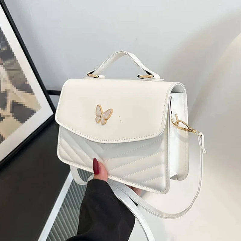 PU Versatile and Fashionable Portable Small Square Bag Single Shoulder Crossbody Bag Luxury Designer Handbag Women's Bags