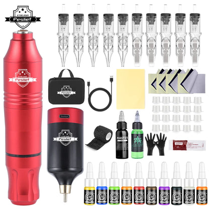 Wireless Tattoo Kit Power Pen Motor Tattoo Tattoo Pen Set Professional Motor Tattoo Machine Tattoo Set Secant Fog Tattoo Machine