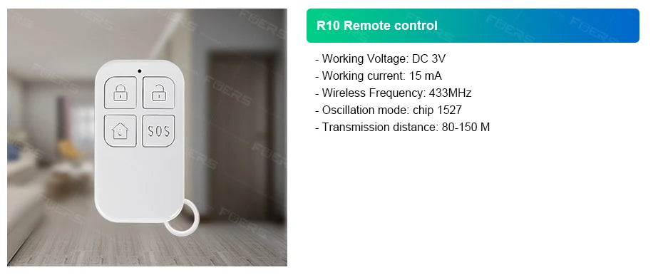 FUERS WIFI GSM Alarm System Wireless Home Burglar Security Alarm System Tuya APP Control Siren Motion Detector PIR Smoke Sensor