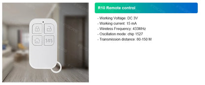 FUERS WIFI GSM Alarm System Wireless Home Burglar Security Alarm System Tuya APP Control Siren Motion Detector PIR Smoke Sensor