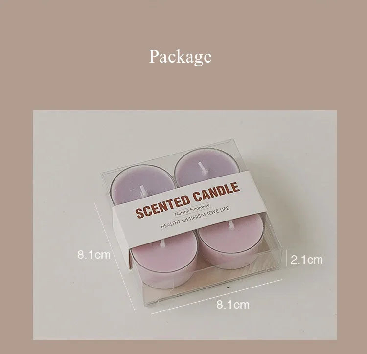 4pcs Handmade Tea Light Scented Candle Aromatherapy Soy Wax Candles Wedding Birthday Candle Party Home Decoration Photo Props