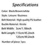 New Luxury Belt for Men PU Leather Belt Metal Pin Buckle High Quality Famous Brand Designer Waist Strap Belts for Jeans Men Belt