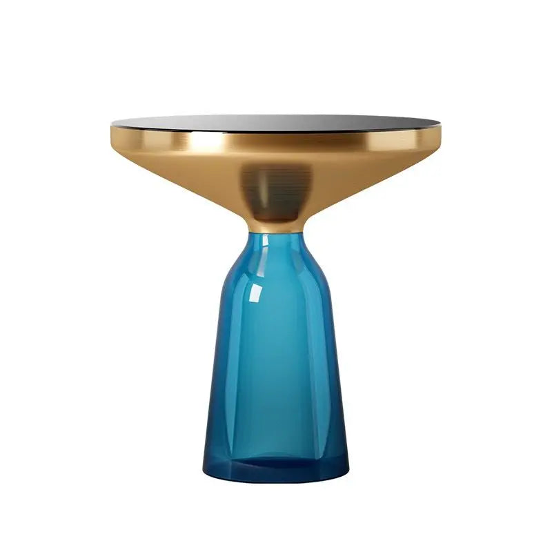 Artistic Glass Coffee Tables, Creative Design End Tables for Living Room , Stylish Accent Tea Table with Various Sizes & Colors