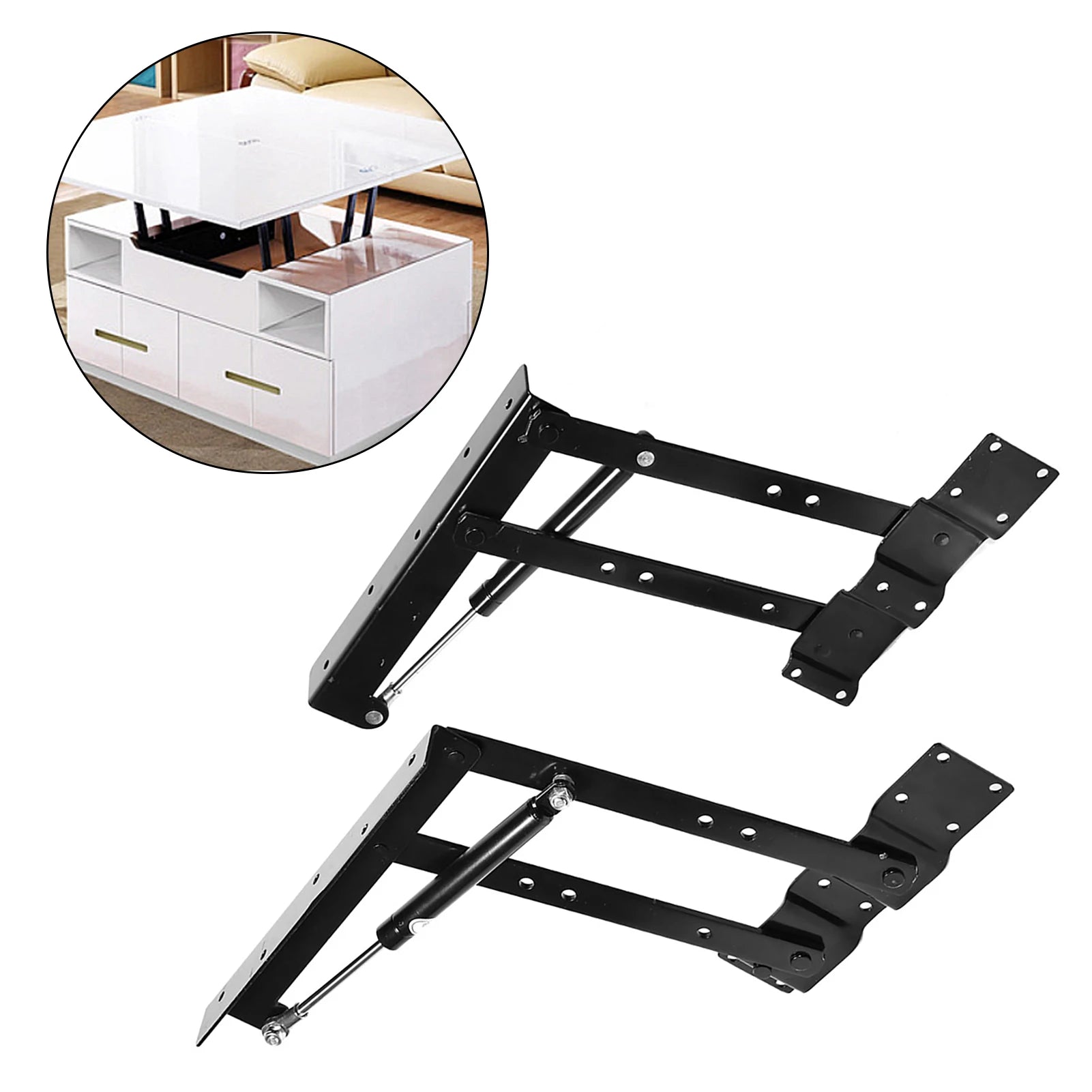 Mecanismo de bisagra hidráulica, Hardware de elevación superior, 2x práctico mecanismo de mesa de centro, Hardware, marco de elevación superior, muebles
