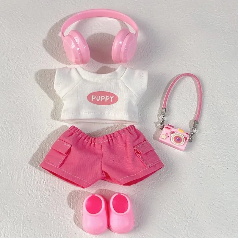 For Labubu Doll Clothing Multi-piece clothing combination 17cm Clothing Shoes Doll DIY Accessories Training Sitting Party Game