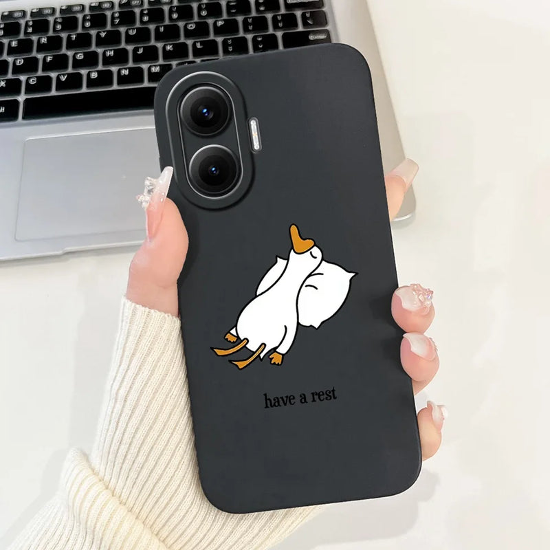 For Xiaomi Poco F7 Phone Cover For Redmi Turbo 4 Pro 5G Case Silicone Cute Cartoon Fashion Luxury Love Shockproof Bumper Funda