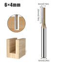 6mm Shank CNC Straight Bit Flush Trim Single Double Flute Router Bit Tungsten Carbide Milling Cutter Woodworking Tools