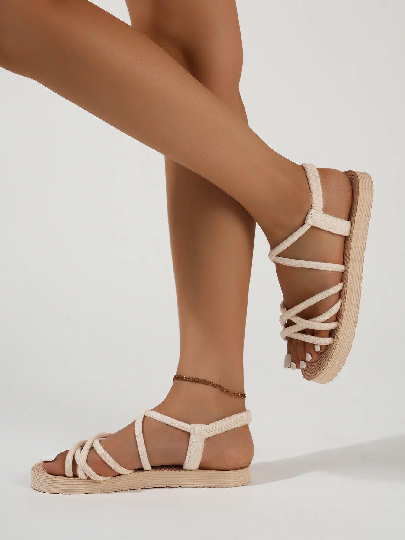 2025 New Summer Leisure Sandals For Women Flat Shoes Soft EVA Sole Light Weight Female Daily Walking Sandalias Street Footwear