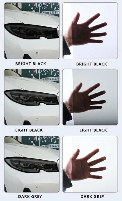 Car Headlight & Taillight & Fog Light Lamp wrap Film Smoke Black TPH PU PPF Protective Film For Car Styling Motorcycle Decorate