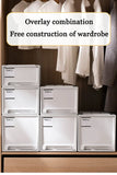 Wardrobe Storage Box High-capacity Drawer Style Stackable Container Transparent Plastic Containers for Household Use Storage
