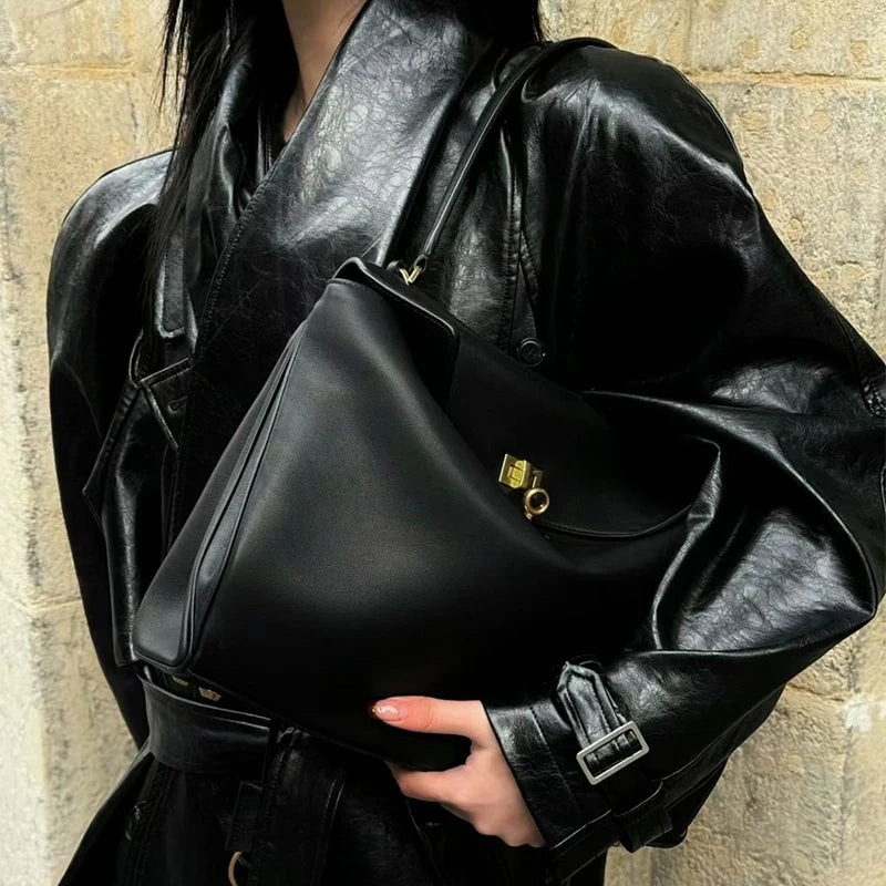 Bolso de mano de gran capacidad para desplazamientos, de piel suave de alta calidad, moderno bolso bandolera de viaje para mujer, maletín de negocios.