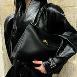 Bolso de mano de gran capacidad para desplazamientos, de piel suave de alta calidad, moderno bolso bandolera de viaje para mujer, maletín de negocios.