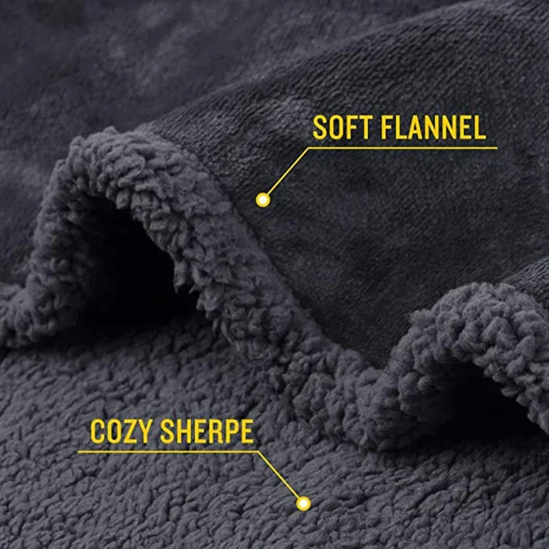 Winter Warm Thickened King Size Blanket 100% Waterproof and Stain Resistant - Cozy Shaggy Blanket for Couples, Romantic Blanket