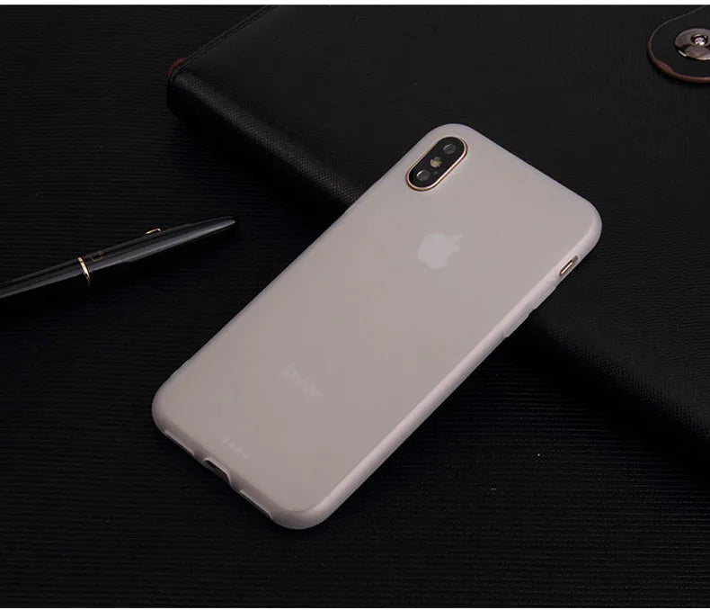 Funda de TPU suave ultrafina de color caramelo para iPhone X, XR, XS, XS Max, color sólido simple