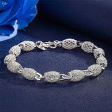 925 Sterling Silver Bracelet for Men Women Flat Side Chain Lobster Clasp Wedding Party Engagement Jewelry 5mm 20cm 