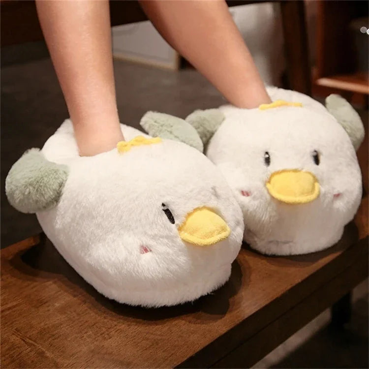 Comemore 2023 White Warm Adult Lady Plush Head Indoor Floor Women Fun Slipper Rabbit Cute New Home Slippers Cartoon Bee Design