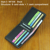 Luxury Handmade 100% Genuine Leather Men Wallet Purse Short Money Clip with Coin Pocket Male Money Bag Multi-Card Wallet Vintage