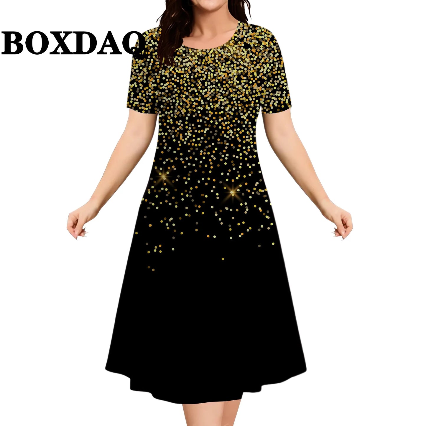 Fashion Elegant Women‘S Dresses Woman Party Dress Gradient Polka Dot O-Neck Plus Size Vacation Casual A-Line Clothes Trend 2026