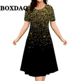 Fashion Elegant Women‘S Dresses Woman Party Dress Gradient Polka Dot O-Neck Plus Size Vacation Casual A-Line Clothes Trend 2026