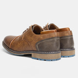 Retro Men's Casual Derby Shoes 2025 Fashion Leather Footwear New Style Men's Slip-On Comfortable Men's Shoes