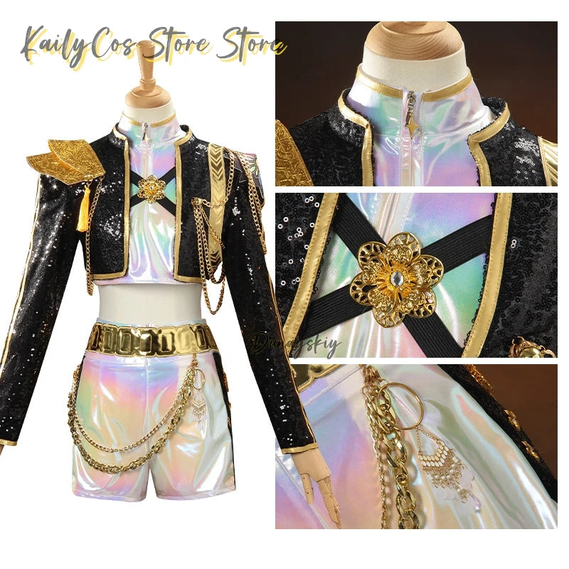 Movie K-Pop Demon Rumi Anime Cosplay Costume Idol Girl Rumi Uniform Role Play For Party Halloween Carnival Outfits