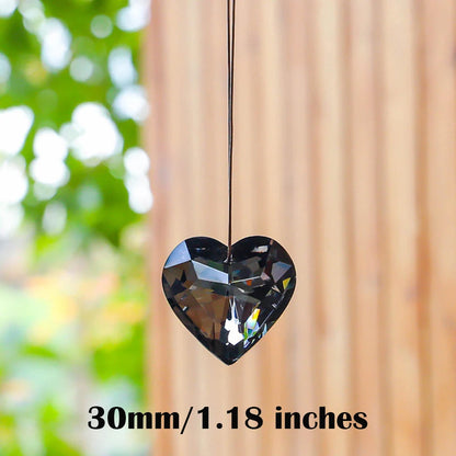 45mm Hanging Heart Suncatcher Prism Pendant Crafts for Home Office Garden Decoration Rainbow Maker Window Pendant 2025 Xmas Gift