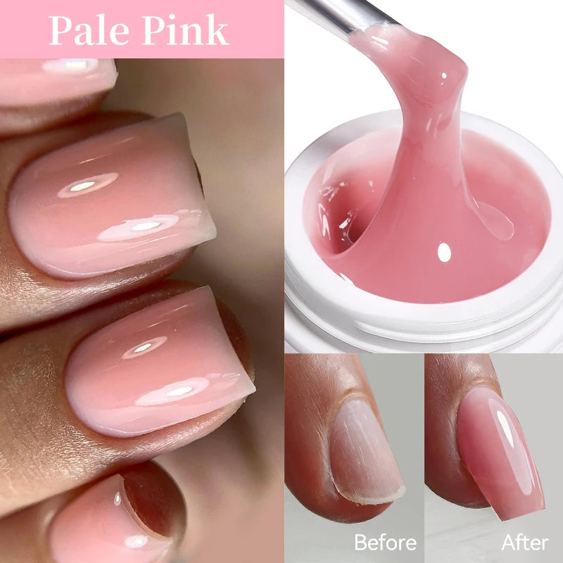 UR SUGAR 15ml Extension Nail Gel Polish Nails Finger Form Clear Nude Pink Nail Art Camouflage Hard Gel Acrylic Nail Manicur