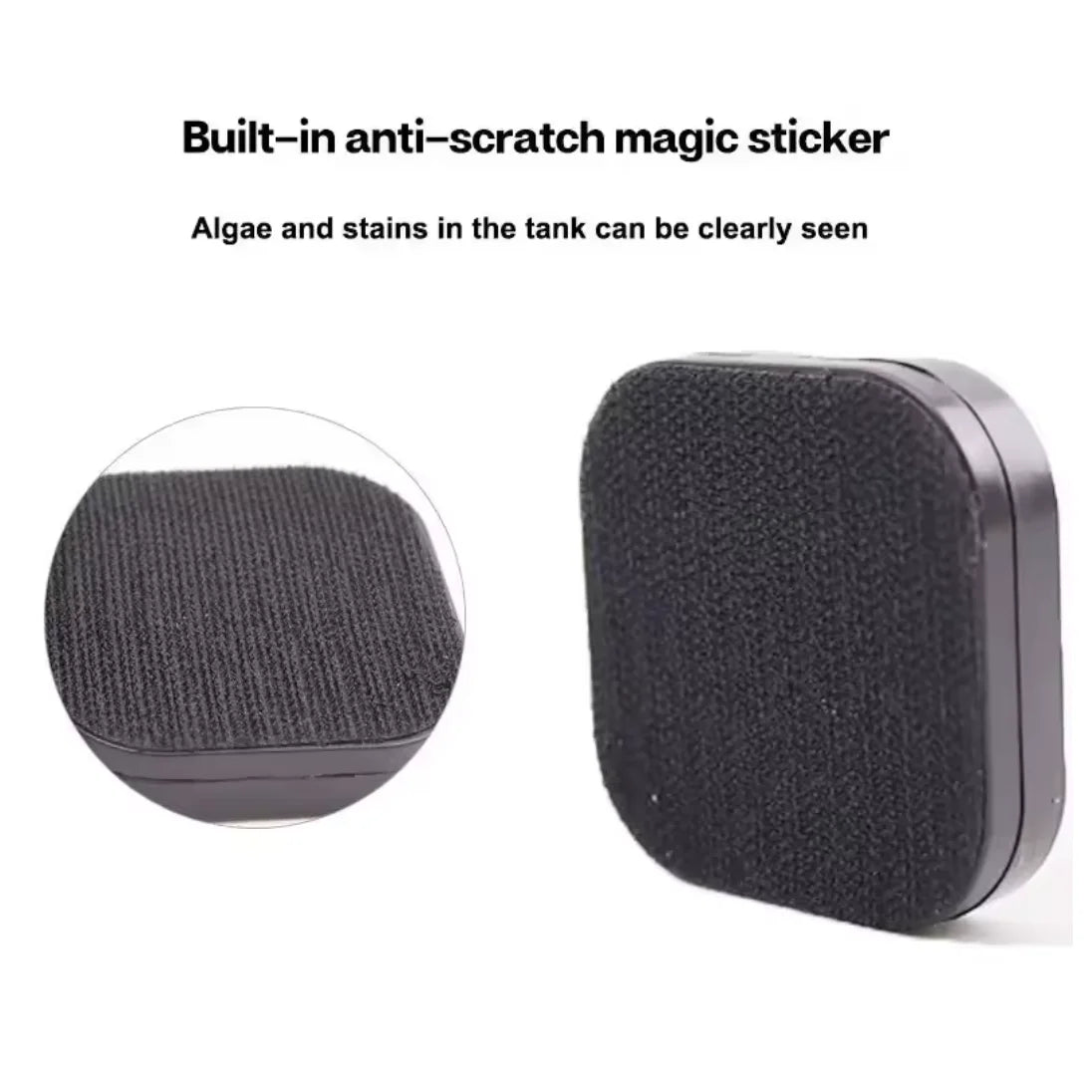 Mini Square Magnetic Brush Aquarium Glass Cleaner Scratch-Resistant Glass Cleaner Magnetic Brush for Small Aquarium Fish Tank