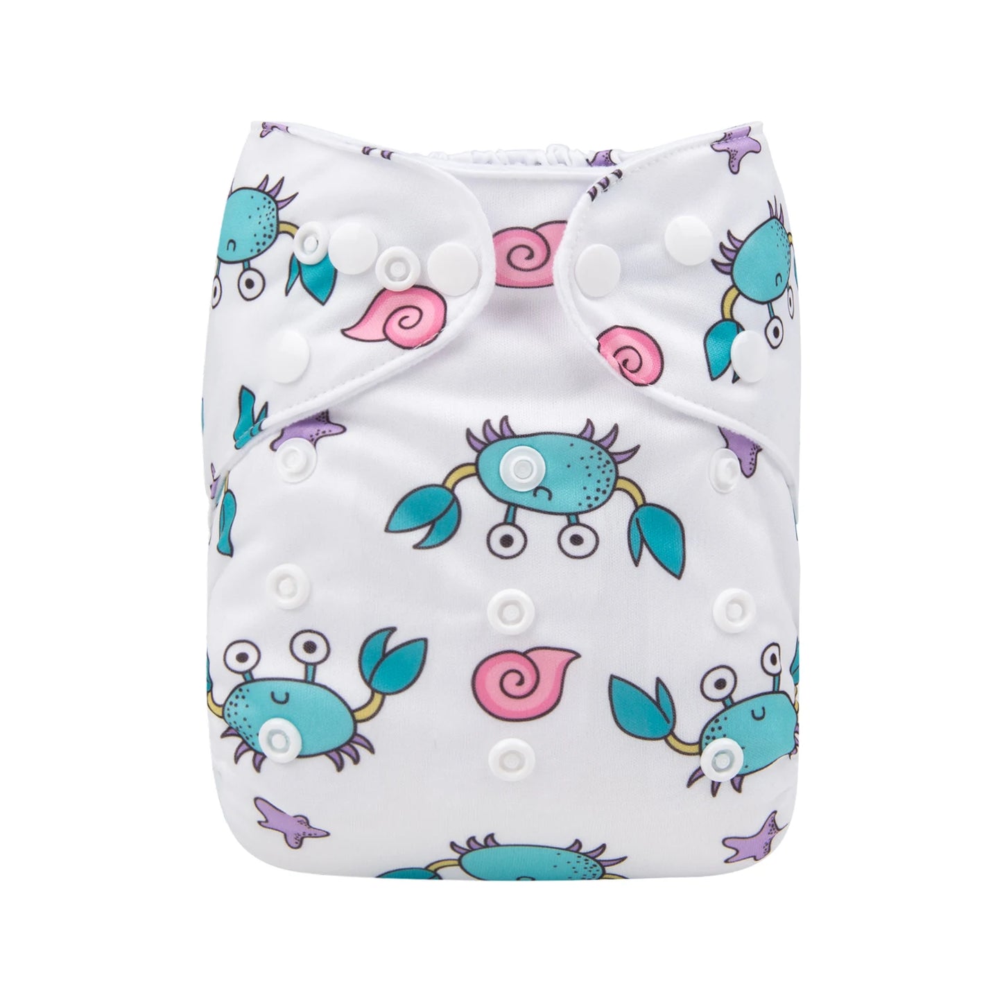 Pañal de tela reutilizable ALVABABY para bebé, lavable, de 3 a 15 kg, con 1 inserto de microfibra.