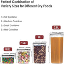 Kitchen 7pcs Food Containers Set BPA Free Plastic Airtight Storage Box With 10stickers and Pen