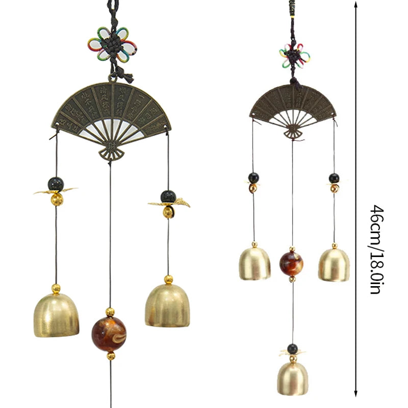 Japanese Wind Chimes Cast Iron Feng Shui Wind Bells Good Luck Hanging Pendant Indoor Outdoor Temple Home Garden Decoration