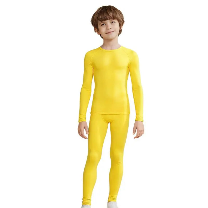 Winter Sports Suit for Kids Quick Drying Thermal Underwear Boys Compression Sportswear Basketball Football Tight Clothing