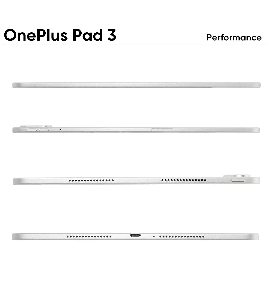 Global Version OnePlus Pad 3 13.2inches Tablet 144Hz Screen 12140mAh Snapdragon 8 Battery 13MP Rear Camera 8 Speakers 80W Charge