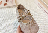 2026 Summer Kids Shoes Girls Sandals Lace Floral Princess Shoes Children Soft Sole Flat Party Dress Breathable Shoes