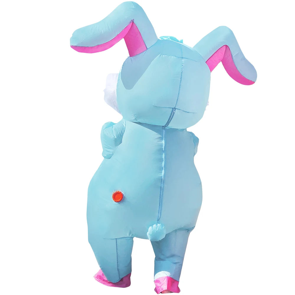 Adult Cute Animals Inflatable Costume Bunny Zebra Shark Bee Koala Cosplay Funny Suits For Halloween Purim Fancy Mascot Costumes