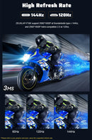 ZEUSLAP 16" 2.5K 144hz Portable Monitor 2560*1600 16:10 100%sRGB 500Cd/m²  Travel Gaming Display for Laptop Switch ps4 ps5 Xbox