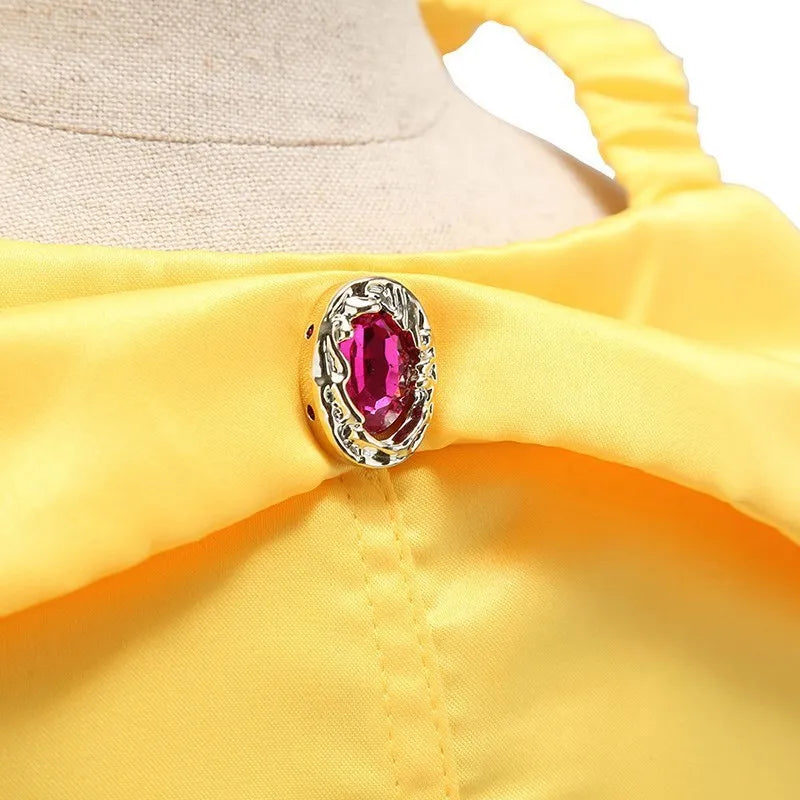 Girls Belle Dress Kids Ball Gown Princess Costume Beauty and Beast Children Christmas Birthday Carnival Party Cosplay Disguise