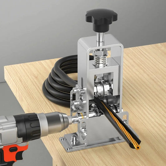 Pelacables portátil, herramienta manual para pelar cables de 1 a 25 mm, máquina peladora eléctrica con manivela y taladro eléctrico manual.