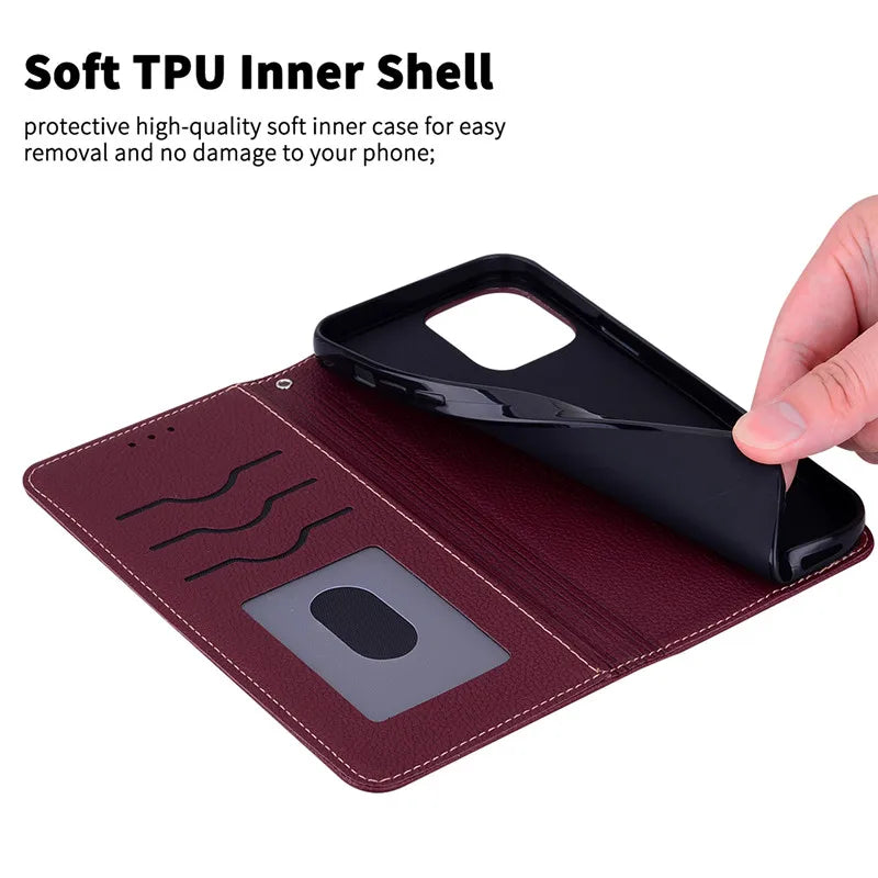 Funda de cuero de lujo con tapa para Samsung Galaxy A7 2018 (SM-A750F)