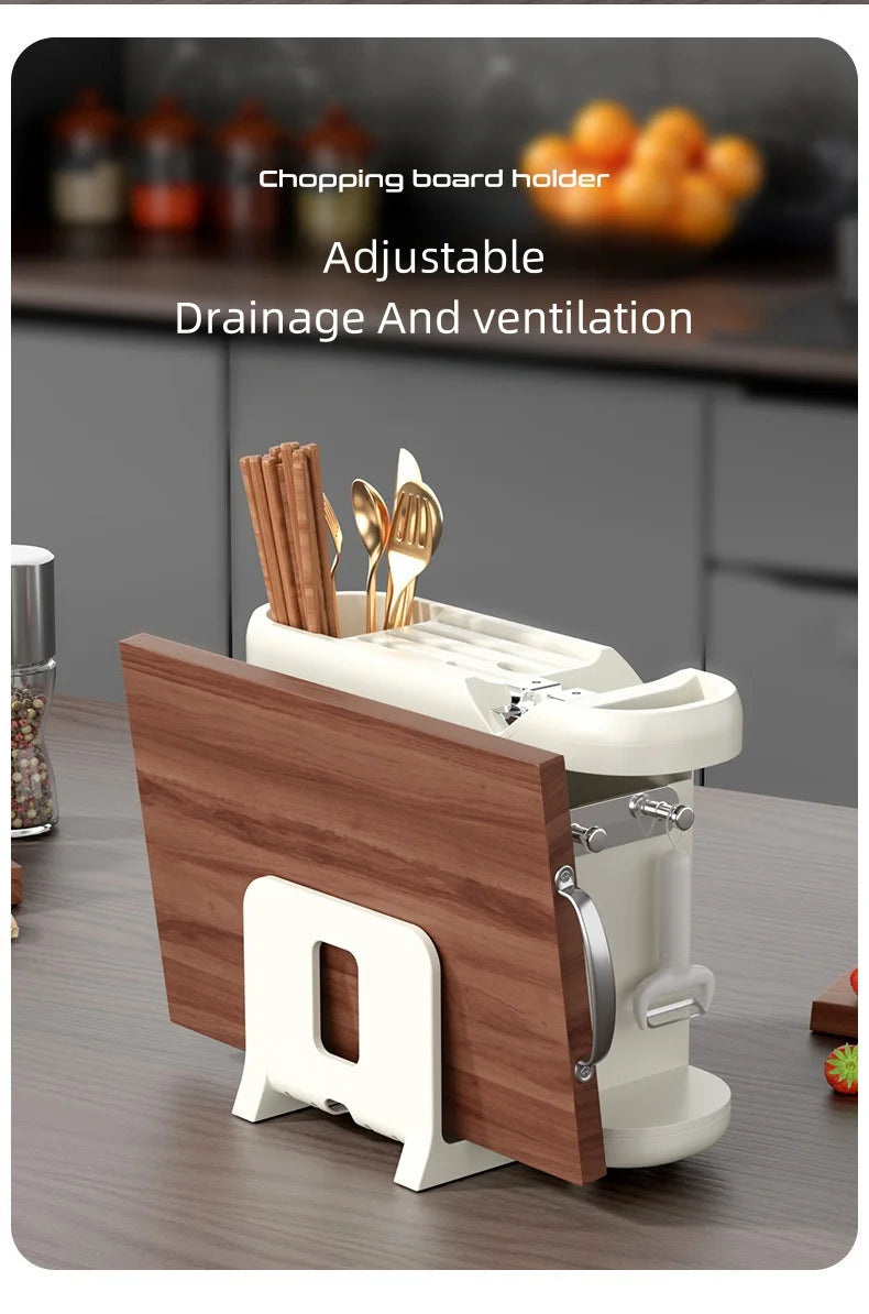 Multifunction Knife Holder Cutting Board Stand Knife Stand Household Holder Knife Desktop Stand Kitchen Tool Utensil Organizer