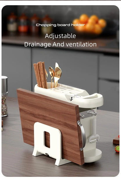 Multifunction Knife Holder Cutting Board Stand Knife Stand Household Holder Knife Desktop Stand Kitchen Tool Utensil Organizer