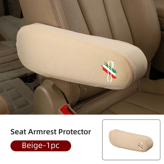 Car Seat Armrest Protector Cover Fabric Elbow Support Case Accessories For FIAT 500 Grande Punto Tipo Stilo UNO Astra Bravo P