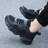 Children's Fashion Sports Shoes Breathable Student Black School Walking Shoes Anti-skid Boys & Girls Casual Running Sneaker