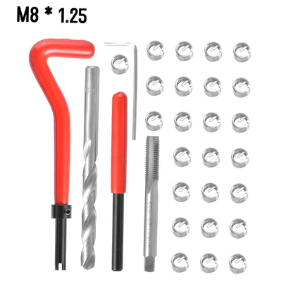 Linha métrica Repair Kit Insert, Helicoil Car Pro Coil Tool, M5 M6 M8 M10 M12 M14, M6 * 1.0, 30pcs