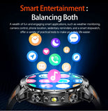 New 1400mAh Big Battery Smart Watch Men Outdoor GPS Flashlight IP68 Waterproof Bluetooth Call AMOLED Military Sports Smartwatch
