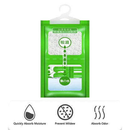 10PCS Moisture Absorber Hanging Bag Moldproof Wardrobe Antihumidity Bags Dry Bag Dehumidification for Closet Indoor Desiccant