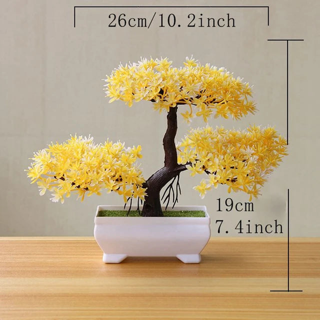 Artificial Bonsai Tree for Garden, Simulation Plants, Pot Plants, Fake Plant, Ornaments for Home, Bedroom, Room, Outdoor, Decoration 