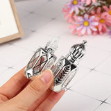 Mini Glass Roll on Bottle Hot Stamped Silver Rollerbal Essential Oil Container Blending Perfume Bottle Empty Essential OilBottle