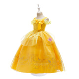 New Princess Dresses Girls Belle Party Costume Girl Christmas Birthday Flower Clothes Beauty and the Beast Fancy Disguise