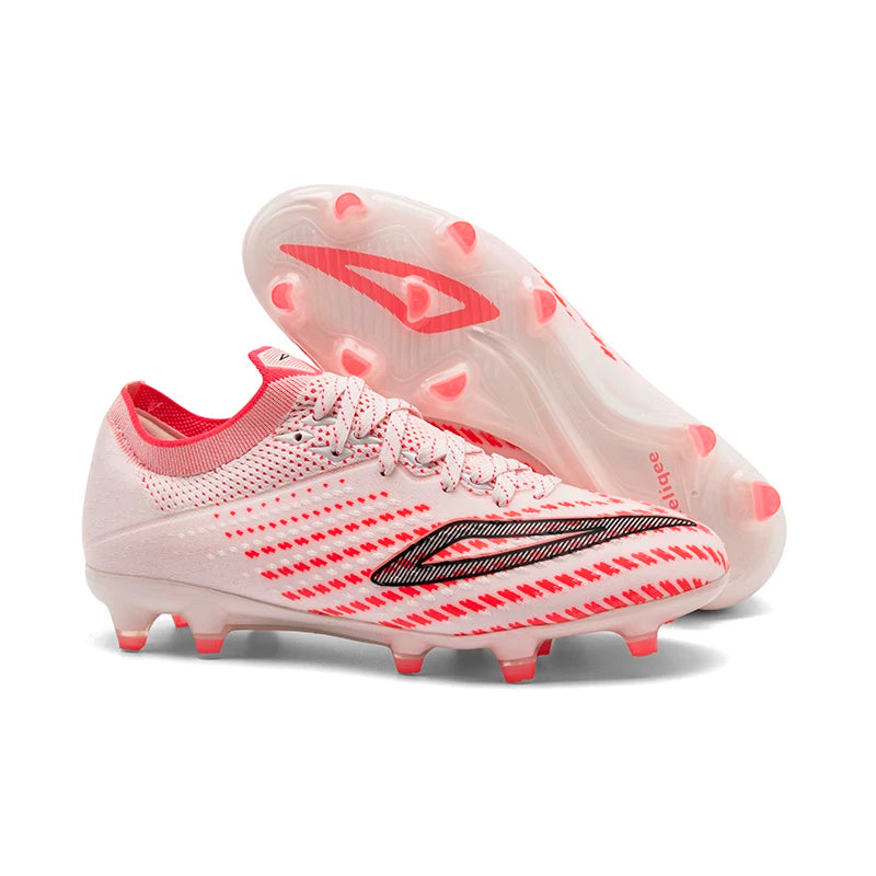 Gran oferta de botas de fútbol con clavos largos para exteriores, de alta calidad, unisex, cómodas y antideslizantes.